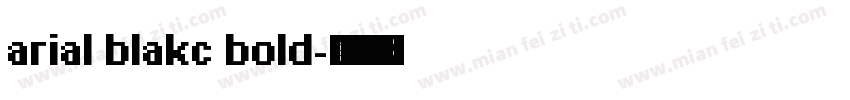arial blakc bold字体转换